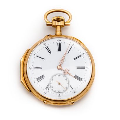 Montre de gousset en or jaune 18 K (750)...