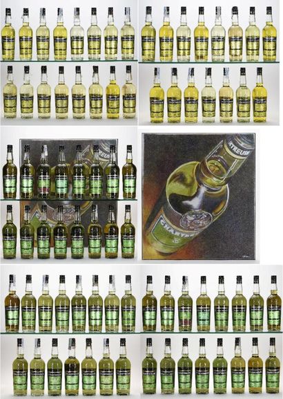 COLLECTION COMPLÈTE DE 62 BOUTEILLES DE CHARTREUSE...