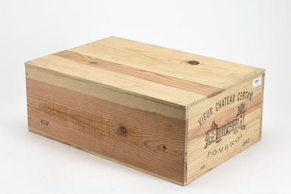 12 B VIEUX CHÂTEAU CERTAN (Caisse Bois d'origine)...