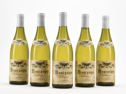 5 B BOURGOGNE CHARDONNAY (1 étiquette plissée...