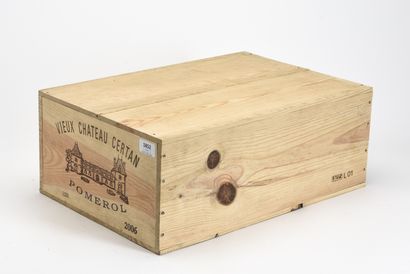 12 B VIEUX CHÂTEAU CERTAN (Caisse Bois d'origine)...
