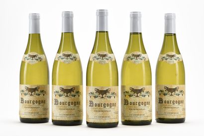 5 B BOURGOGNE CHARDONNAY (3 étiquettes plissées)...
