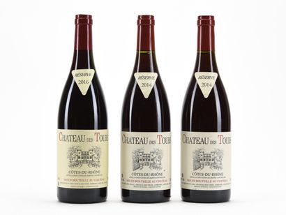 2 B CÔTES DU RHÔNE Rouge Château des Tours...