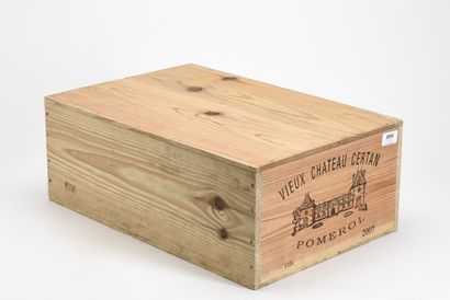 12 B VIEUX CHÂTEAU CERTAN (Caisse Bois d'origine)...
