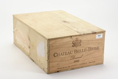 12 B CHÂTEAU BELLE-BRISE (Caisse Bois d'origine)...