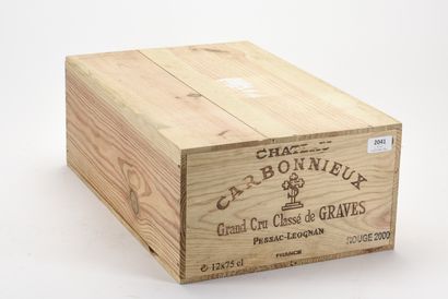 12 B CHATEAU CARBONNIEUX Rouge Caisse Bois...