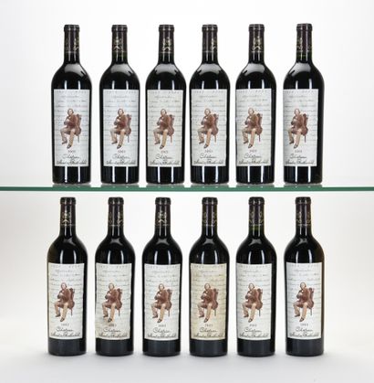 12 B CHÂTEAU MOUTON ROTHSCHILD (Caisse Bois...