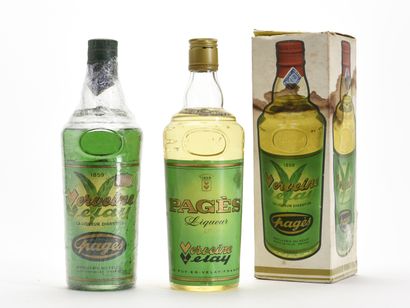 2 B LIQUEUR VERVEINE DU VELAY (1 en étui...