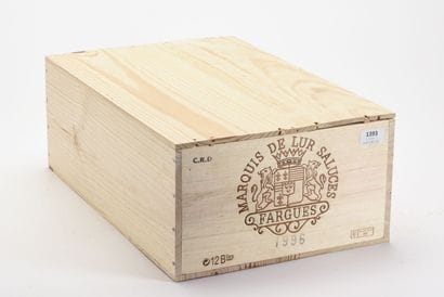 12 B CHÂTEAU DE FARGUES (Caisse Bois d'origine)...