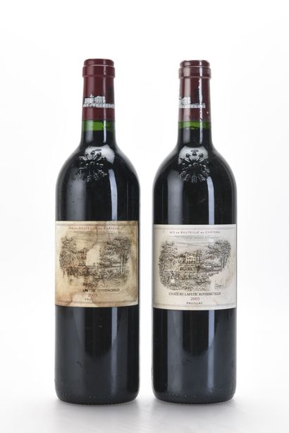 2 B CHÂTEAU LAFITE ROTHSCHILD (e.t.h; 1 contre-ètiquette...