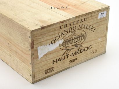 12 B CHÂTEAU SOCIANDO-MALLET (Caisse Bois...