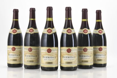 6 B HERMITAGE Rouge (2 e.l.a; 2 clm.a.) Guigal...