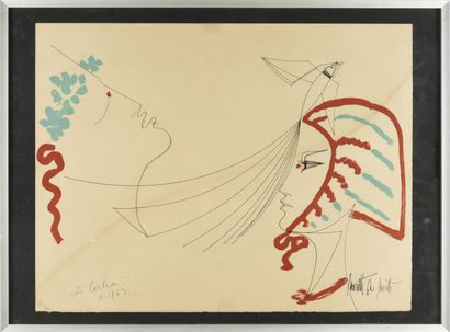 Jean COCTEAU (1889-1963)  and Raymond MORETTI...