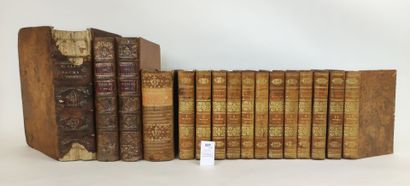16 volumes in-8 ou in-4 reliés demi-cuir...