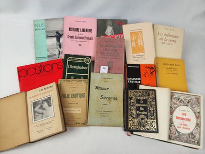 [Érotisme]. 15 volumes dont : les Confessions...