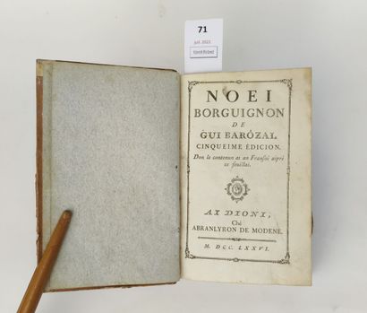 [Bourgogne]. Noei borguignon de Gui Barôzai....