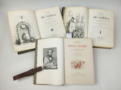 GRANDVILLE Jean-Jacques. Ensemble de 3 volumes...