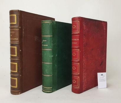 Réunion de 3 volumes illustrés du XIXe siècle....
