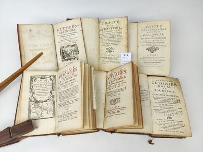 Un ensemble de 6 volumes in-12 du XVIIIe...