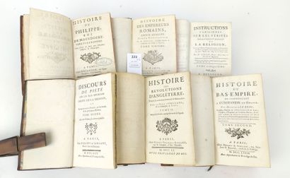 Un ensemble de 6 volumes in-12 du XVIIIe...