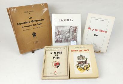 [Vin]. 5 volumes brochés : 

CONSTANTIN-WEYER...