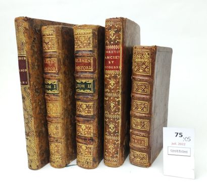 5 volumes reliés du XVIIe ou du XVIIIe siècle :

Ordonnance...