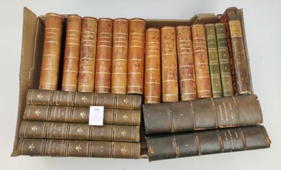 19 livres reliés du XIXe ou du début du XXe...