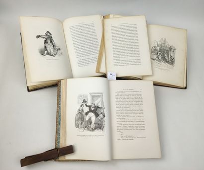 GRANDVILLE Jean-Jacques. Ensemble de 3 volumes...