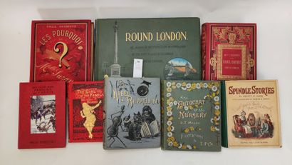 [Enfantina]. Ensemble de 8 volumes en cartonnage...