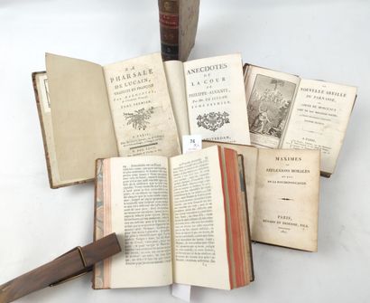 6 volumes reliés du XVIIIe ou du début du...