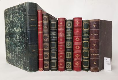 Un ensemble de 9 volumes in-4 du XIXe siècle....