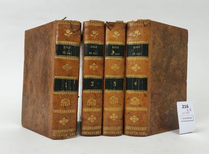 [Bible de Sacy]. Sainte Bible contenant l'Ancien...