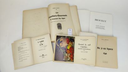 [Vin]. 5 volumes brochés : 

CONSTANTIN-WEYER...
