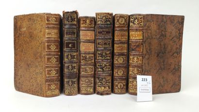 Un ensemble de 6 volumes in-12 du XVIIIe...