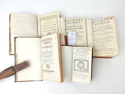 5 volumes reliés du XVIIe ou du XVIIIe siècle :

Ordonnance...