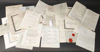 Un lot de pièces manuscrites ou imprimées...
