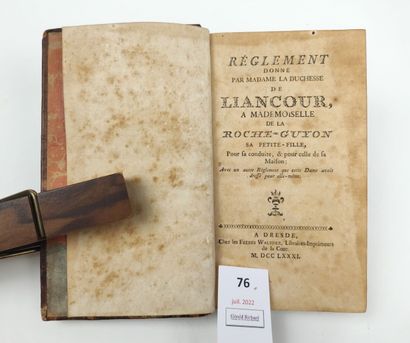 SCHOMBERG (Jeanne de, Duchesse de LIANCOURT)...