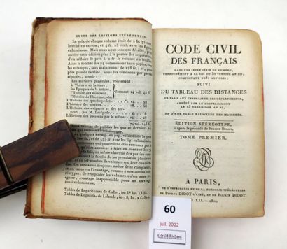 Code civil des Français Suivi du tableau...