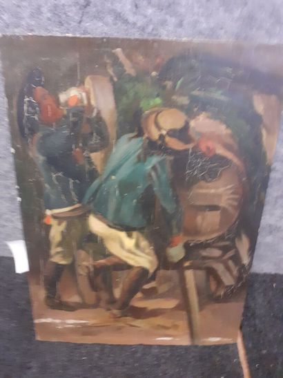 Bretons à la noce 
Huile sur panneau
trace...