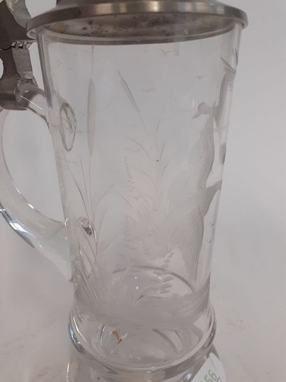Chope en cristal taillé : la passe des canards,...