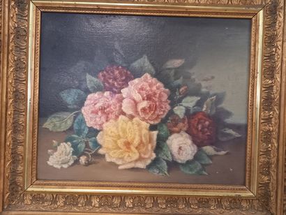 Bouquet de fleurs
Huile sur toile
27 x 33...