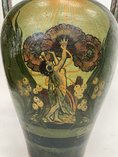 FAVROT, 
L'aurore
vase en terre cuite en...
