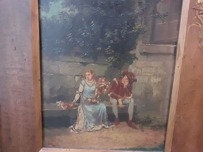 Scène galante et Barbier de Séville
Huile...