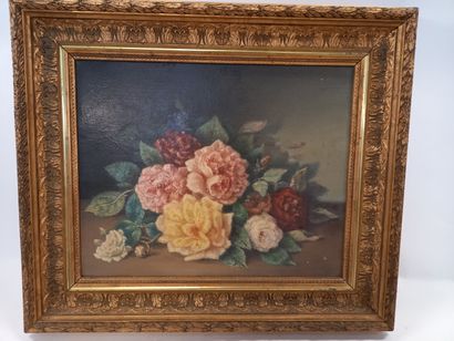 Bouquet de fleurs
Huile sur toile
27 x 33...