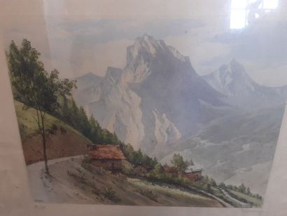Le vizard route de valloire
Gravure en couleur...