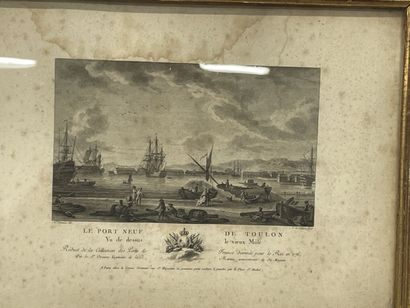 Le port de TOULON gravure
e en noir d'après...