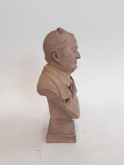 CARRIER BELLEUSE, 
buste en terre cuite Adolphe...