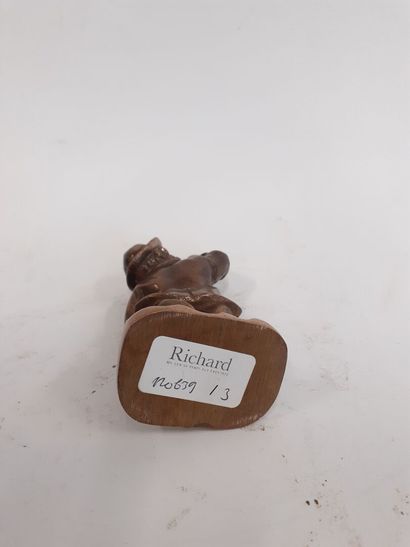 Sujet en bronze le buveur
H : 12 cm 