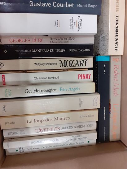 Lot de cartons de livres sur des artistes,...