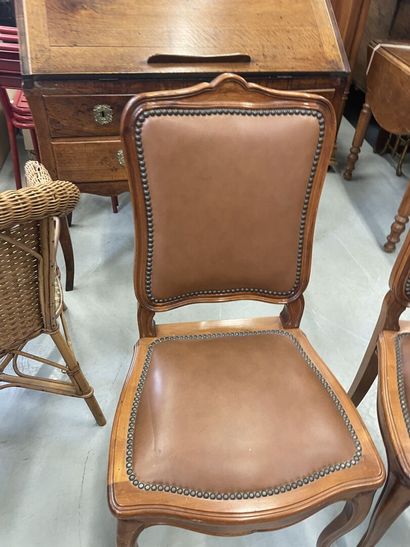 Paire de chaises en skai
